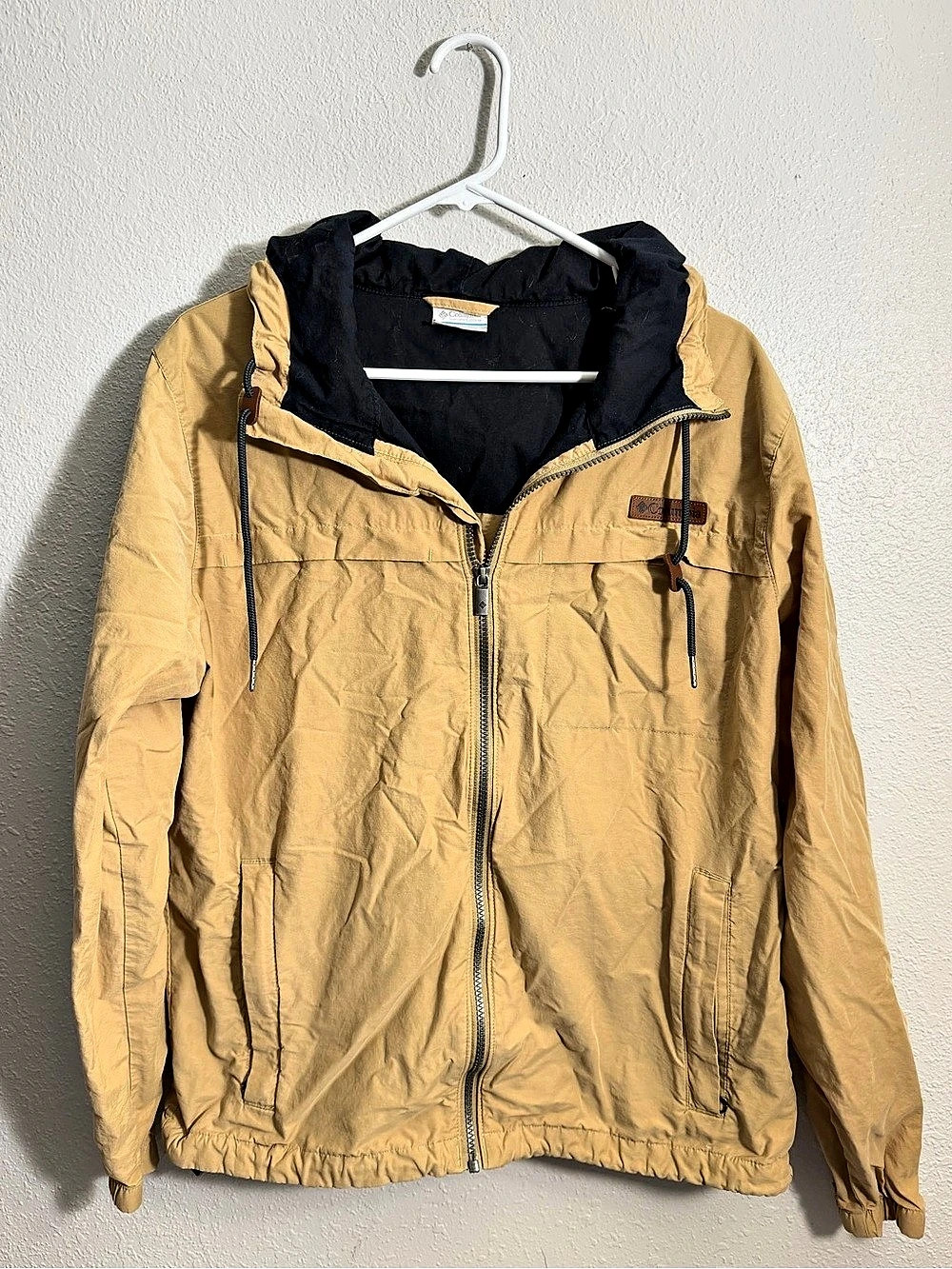 Columbia Windbreaker Jacket Brown Size Medium